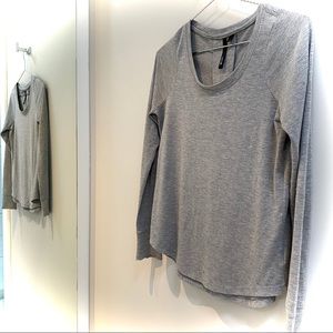 Joe’s Jeans Heathered Grey Pleated Back Shirt